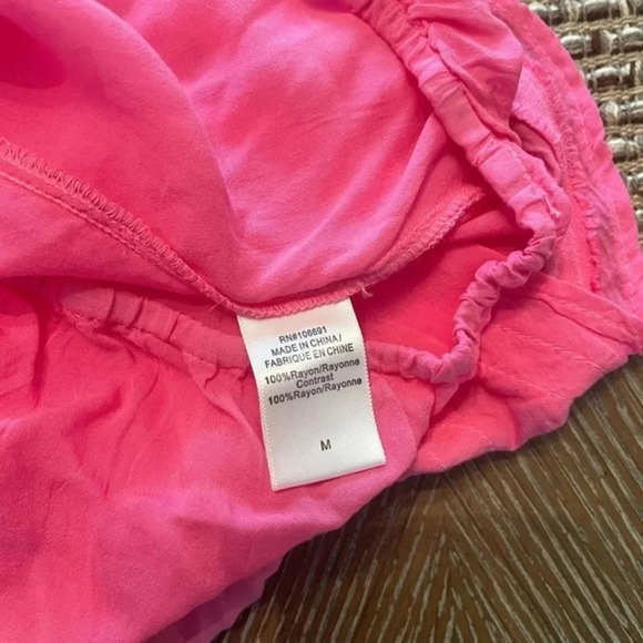 🌸On‎ The Road Pink Strapless Ruffle Top - Picture 9 of 10